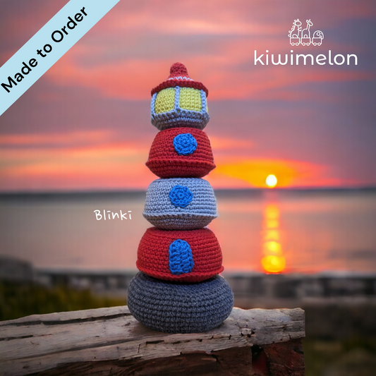 Blinki: The handmade lighthouse stacking toy